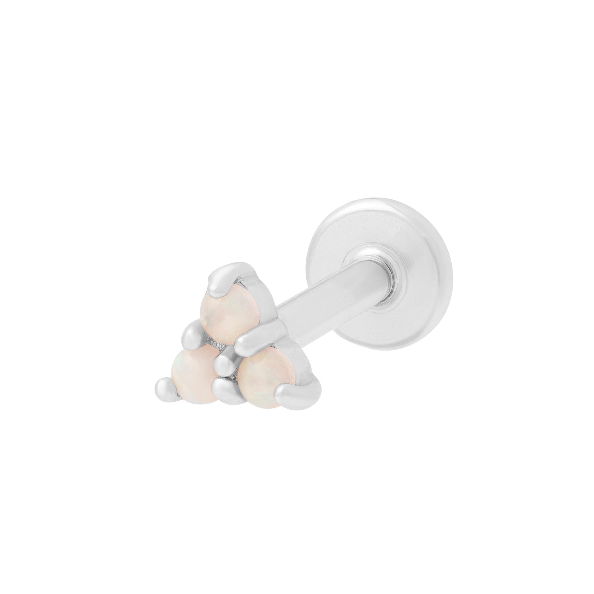 Opal Trinity Stud 8mm - Silver