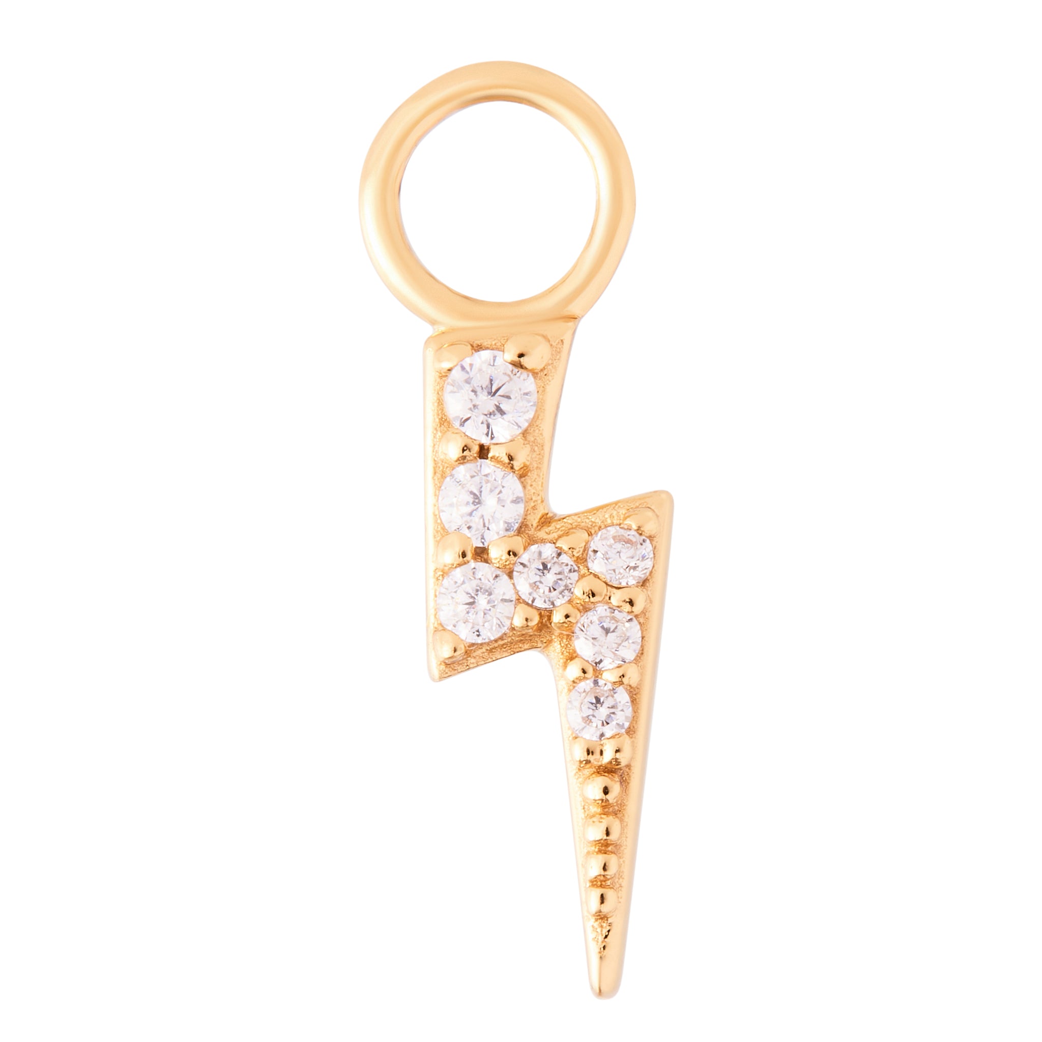 Lightning Bolt Charm - Gold