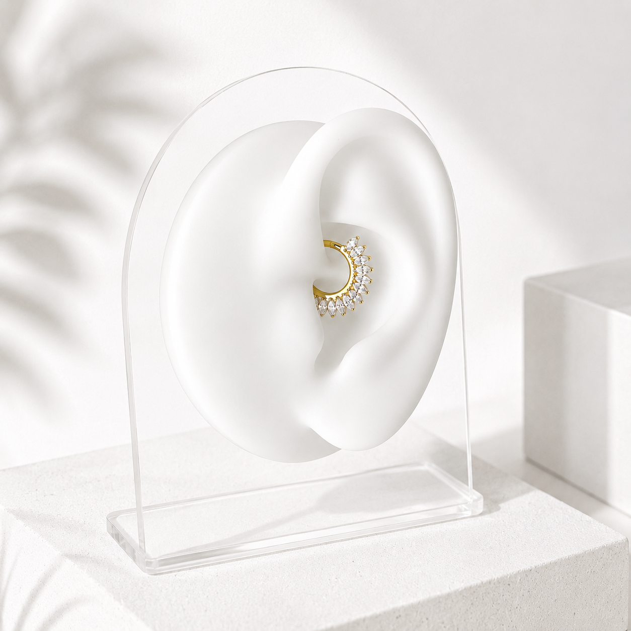 Marquise Fan Clicker Hoop Gold