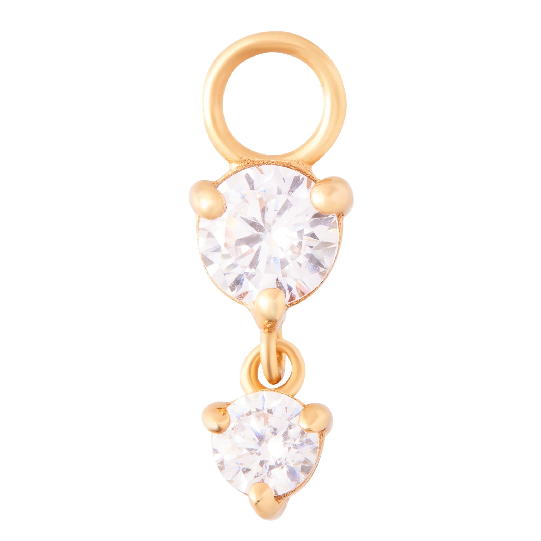 Sparkle Drop Charm - Gold