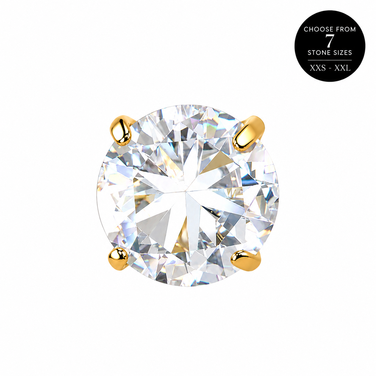 Air Set Crystal Flat Back Labret Gold