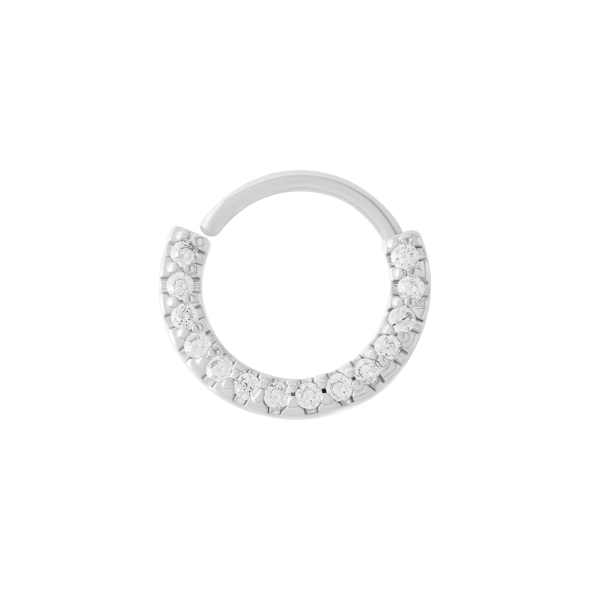 Adorned Hoop Silver