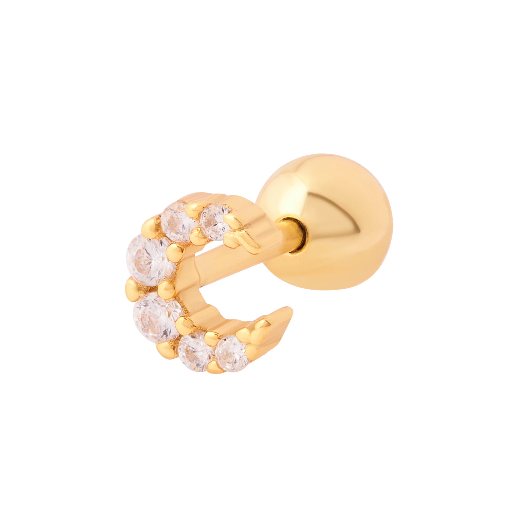 Luna Mini Barbell Stud Gold