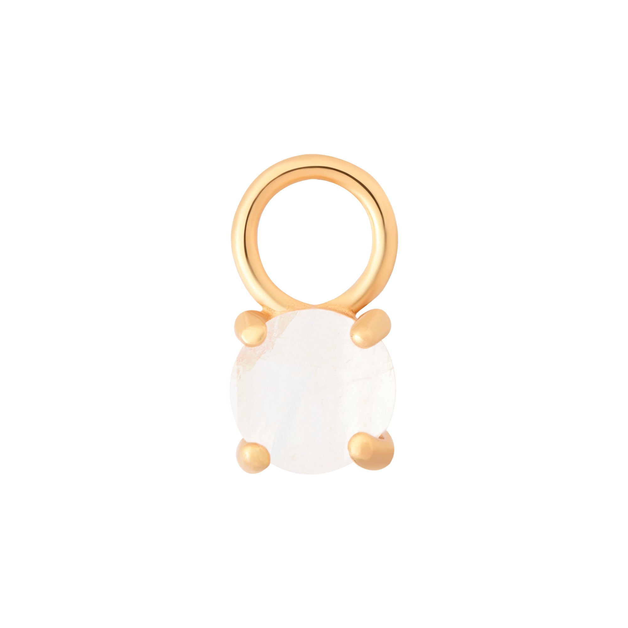 Moonstone Pendant Crystal Charm - Gold