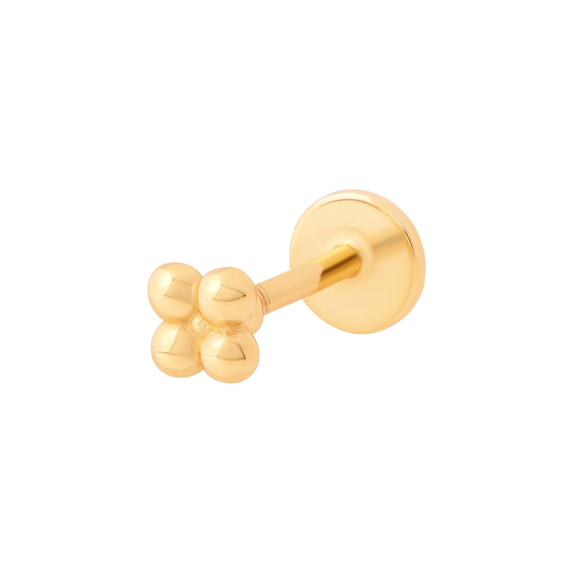 Solder Dot Flat Back Labret Stud - Gold