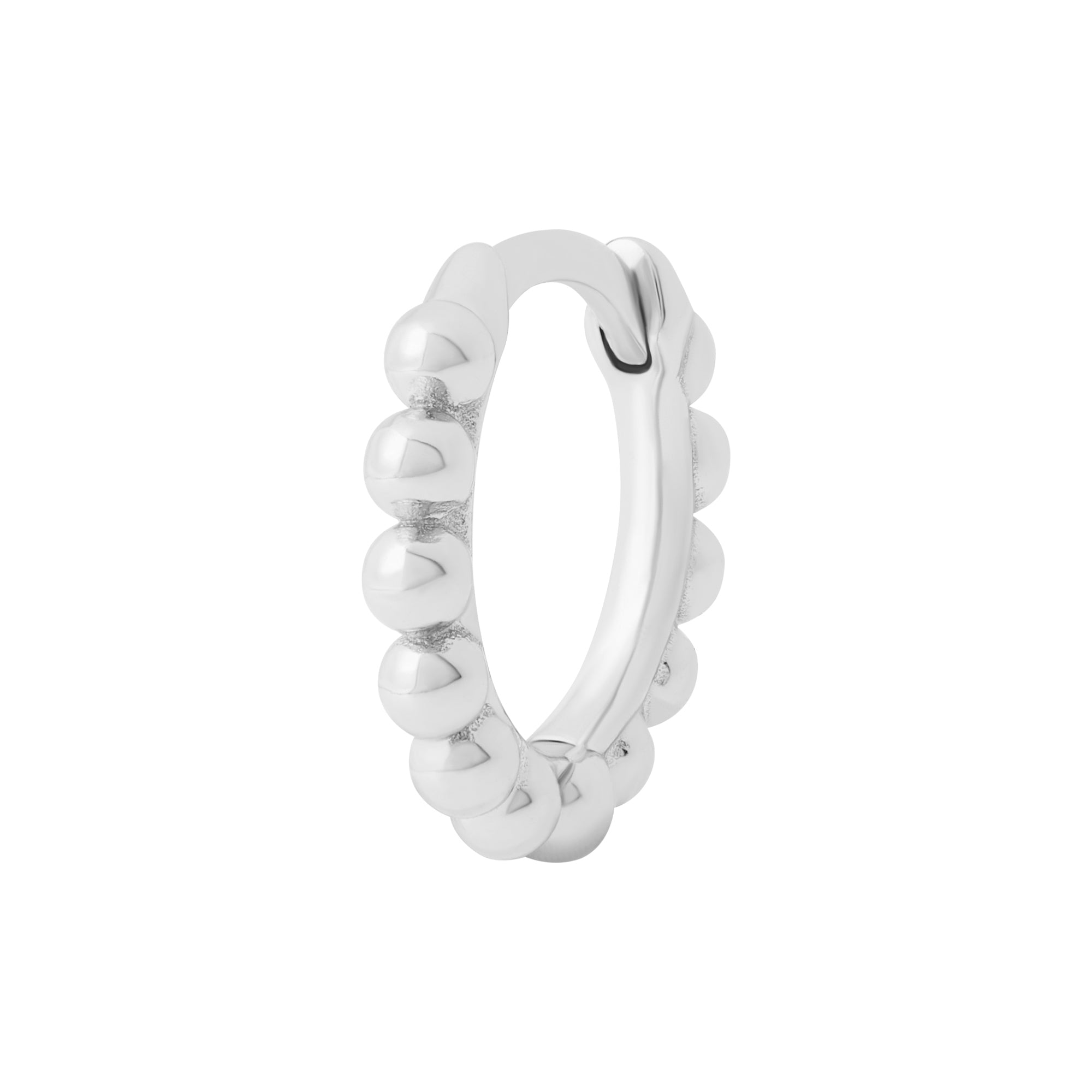 Solder Dot Hoop Silver