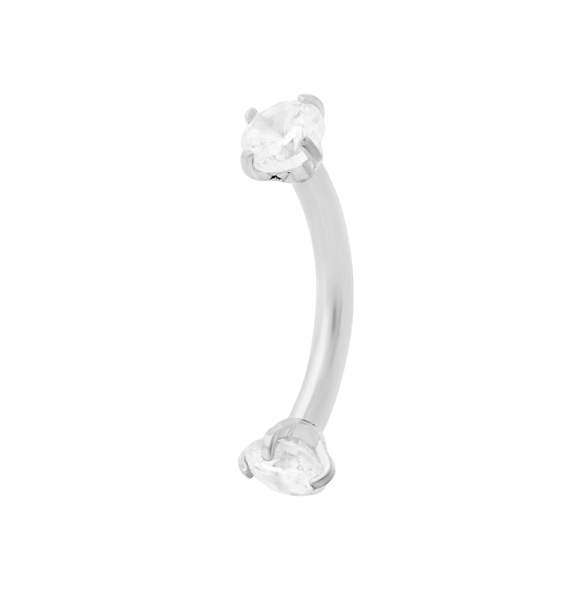 Sparkle Curved Barbell Silver