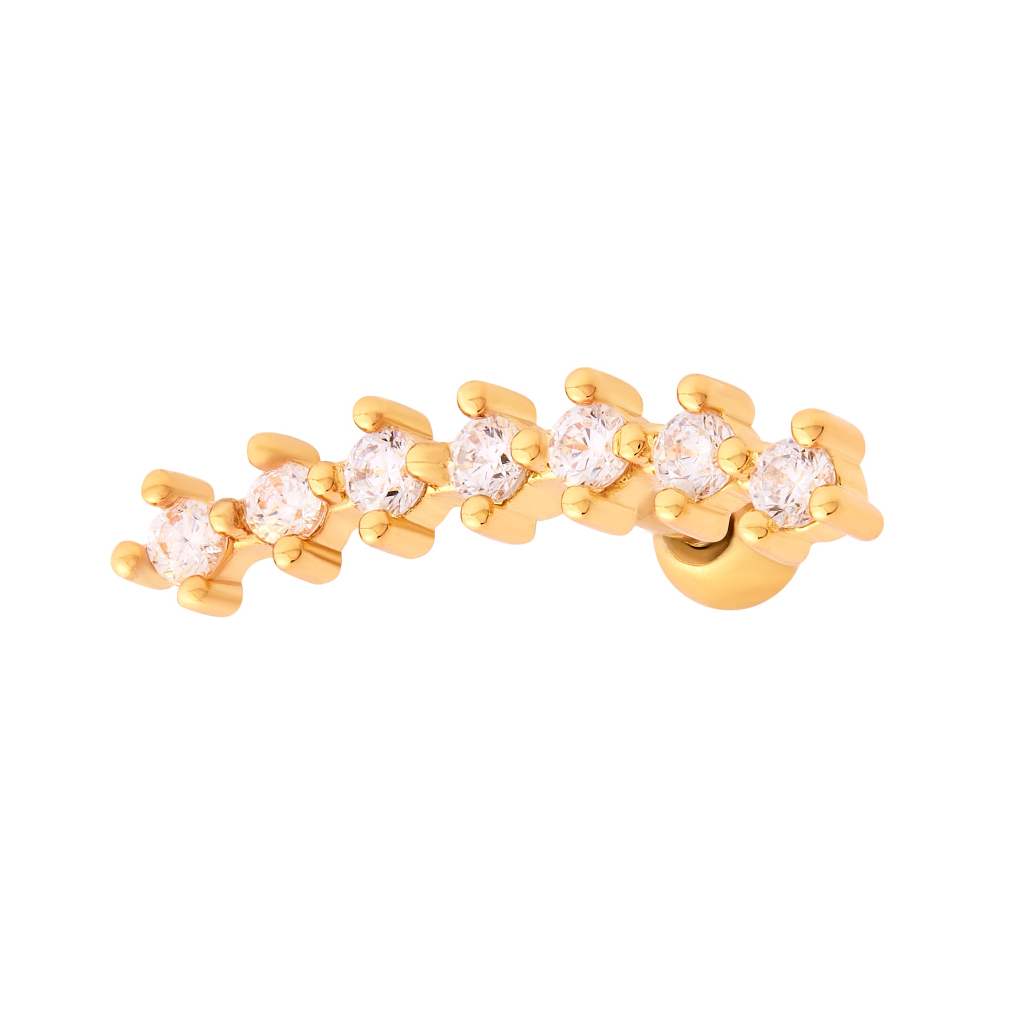 Sparkling Climber Barbell Stud Gold