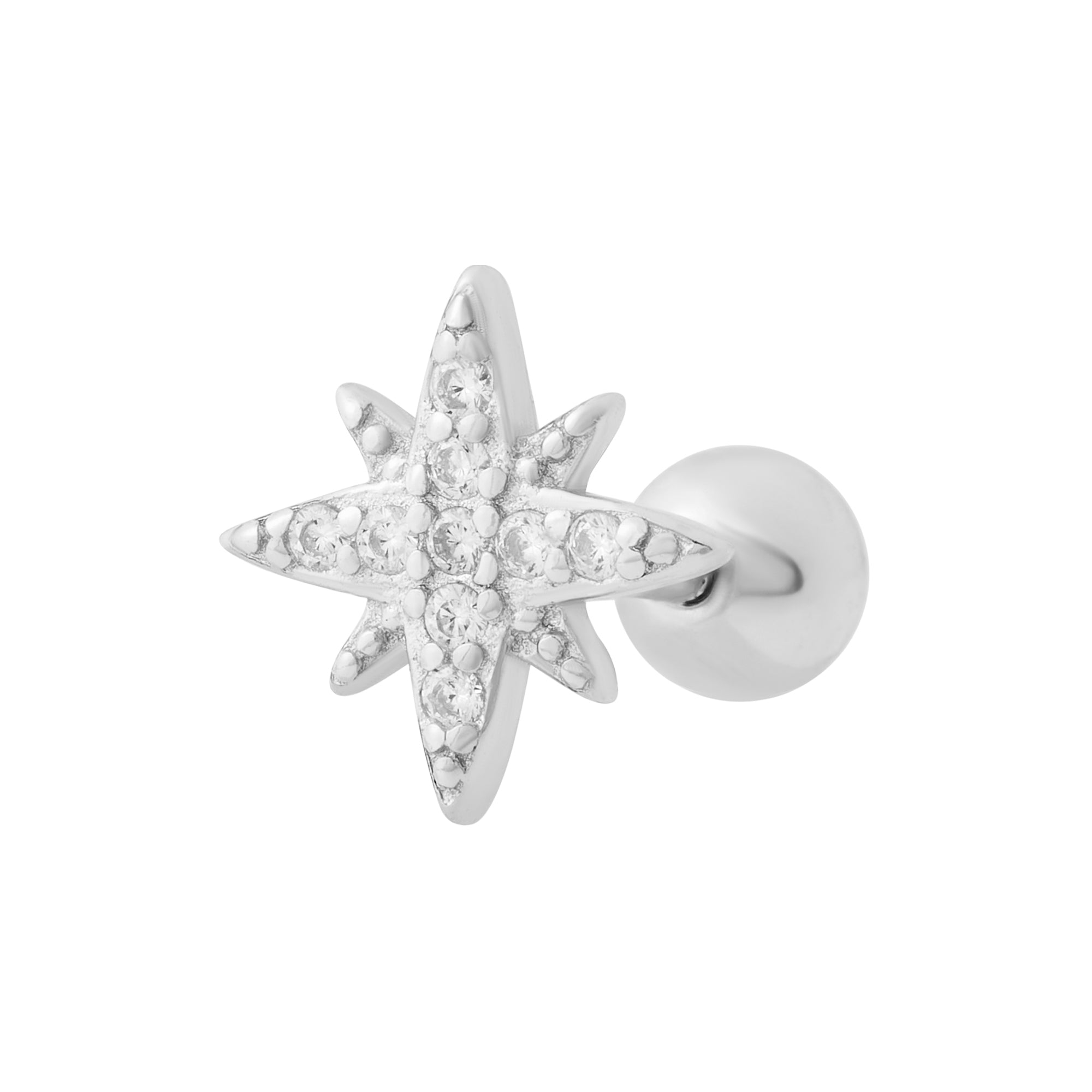 Star Barbell Stud in Silver