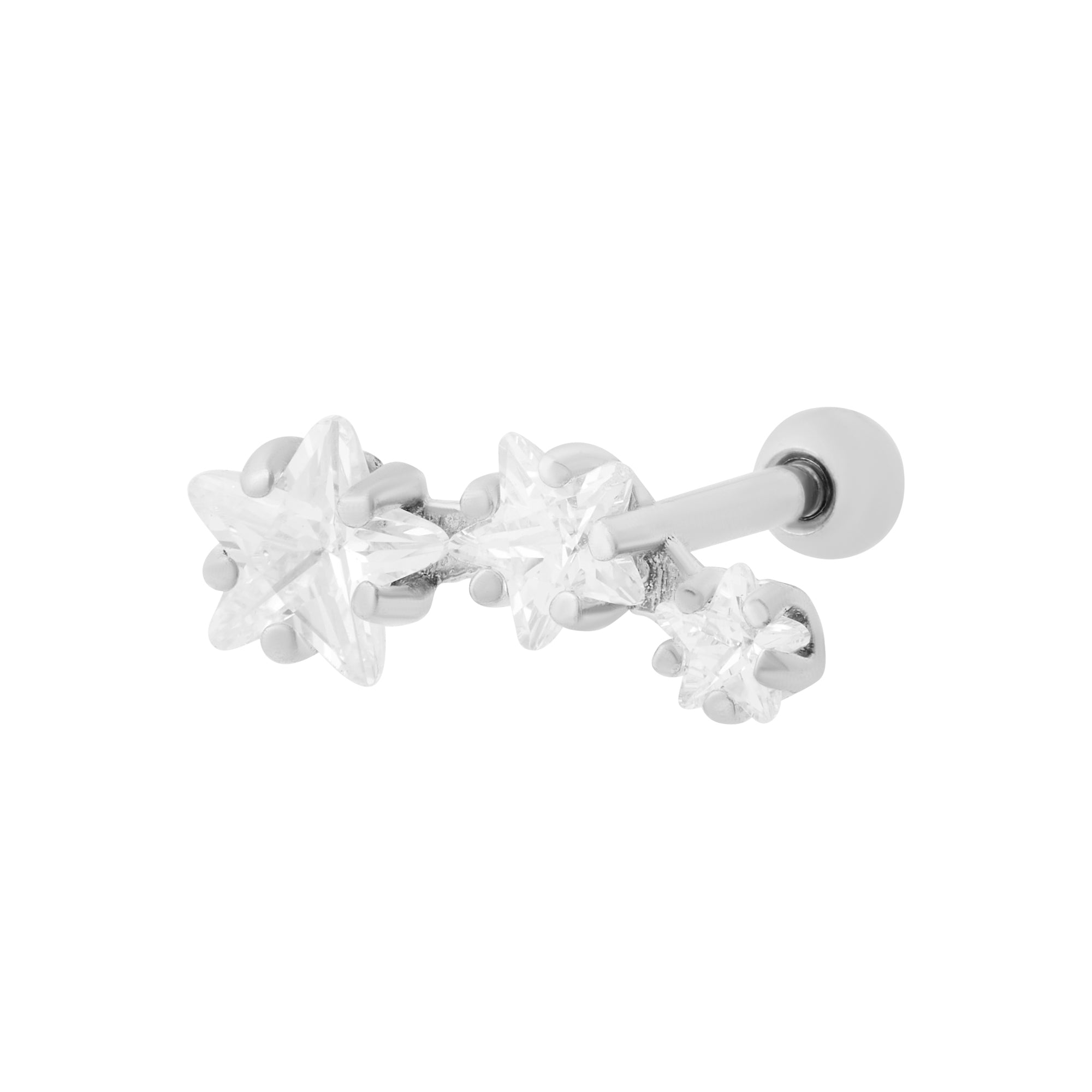 Star Climber Barbell Stud Silver