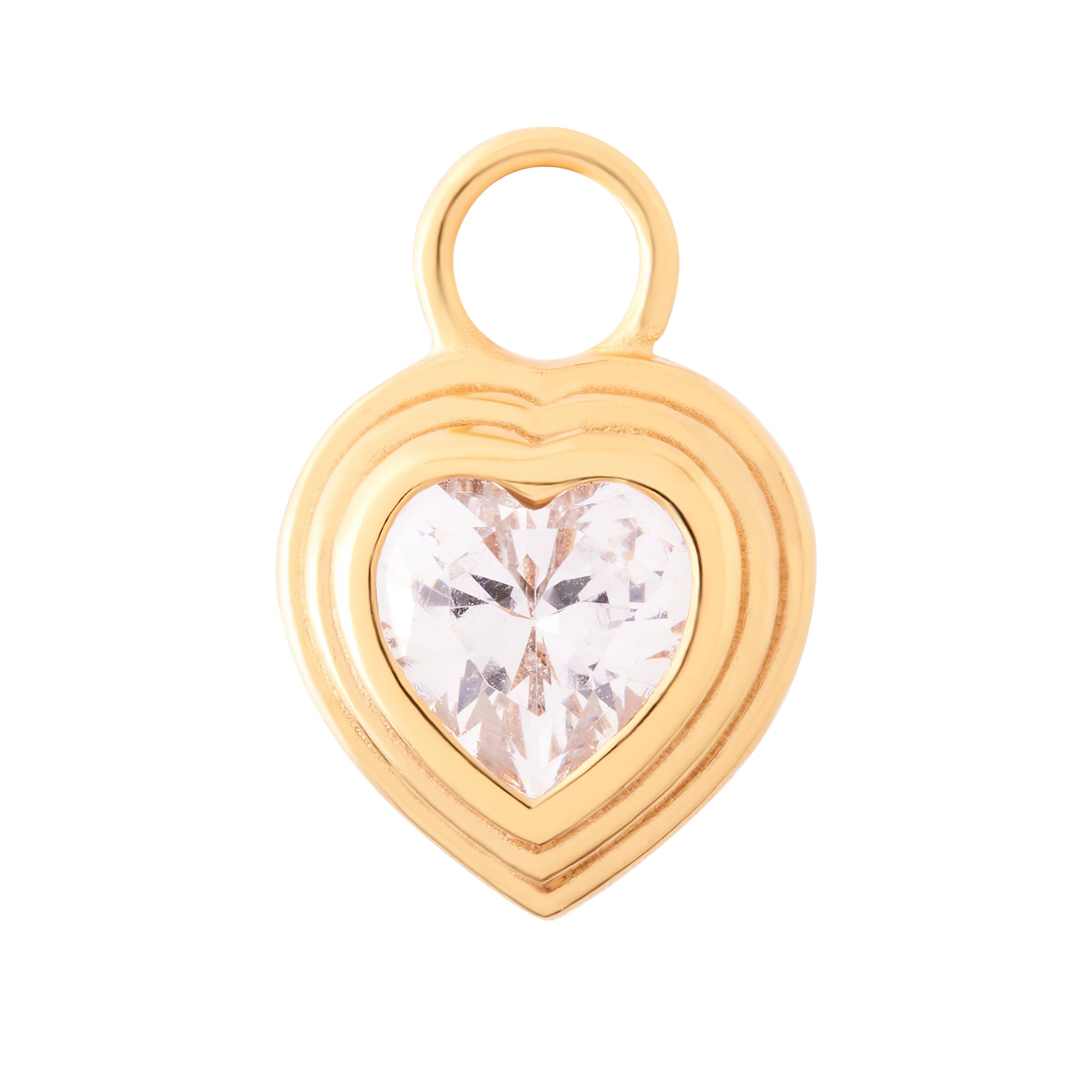 Vintage Heart Charm - Gold