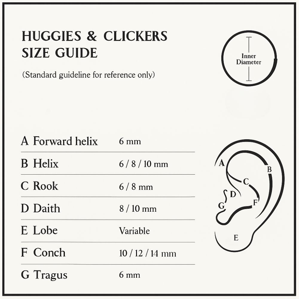 Sparkle Clicker Tiny Silver - 6mm -8mm
