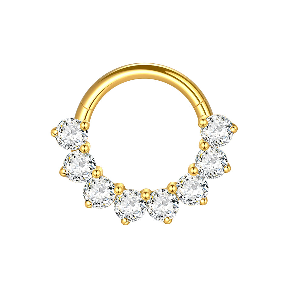 Pavé Clicker Hoop Gold