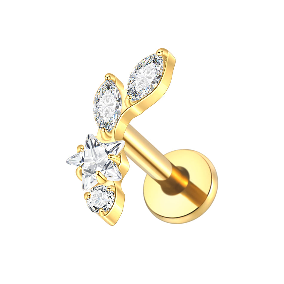 Constellation Flat Back Stud Gold