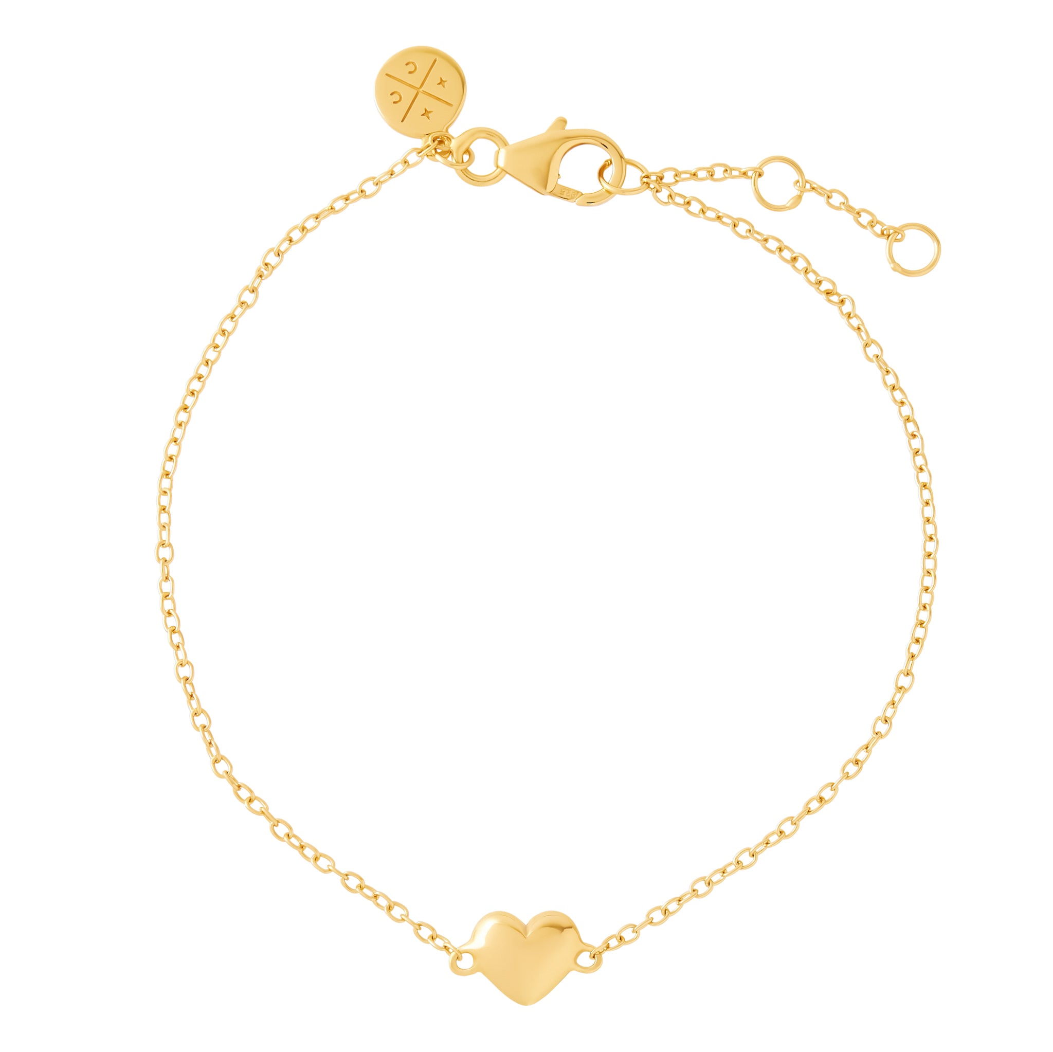 Puffed Heart Bracelet - Gold