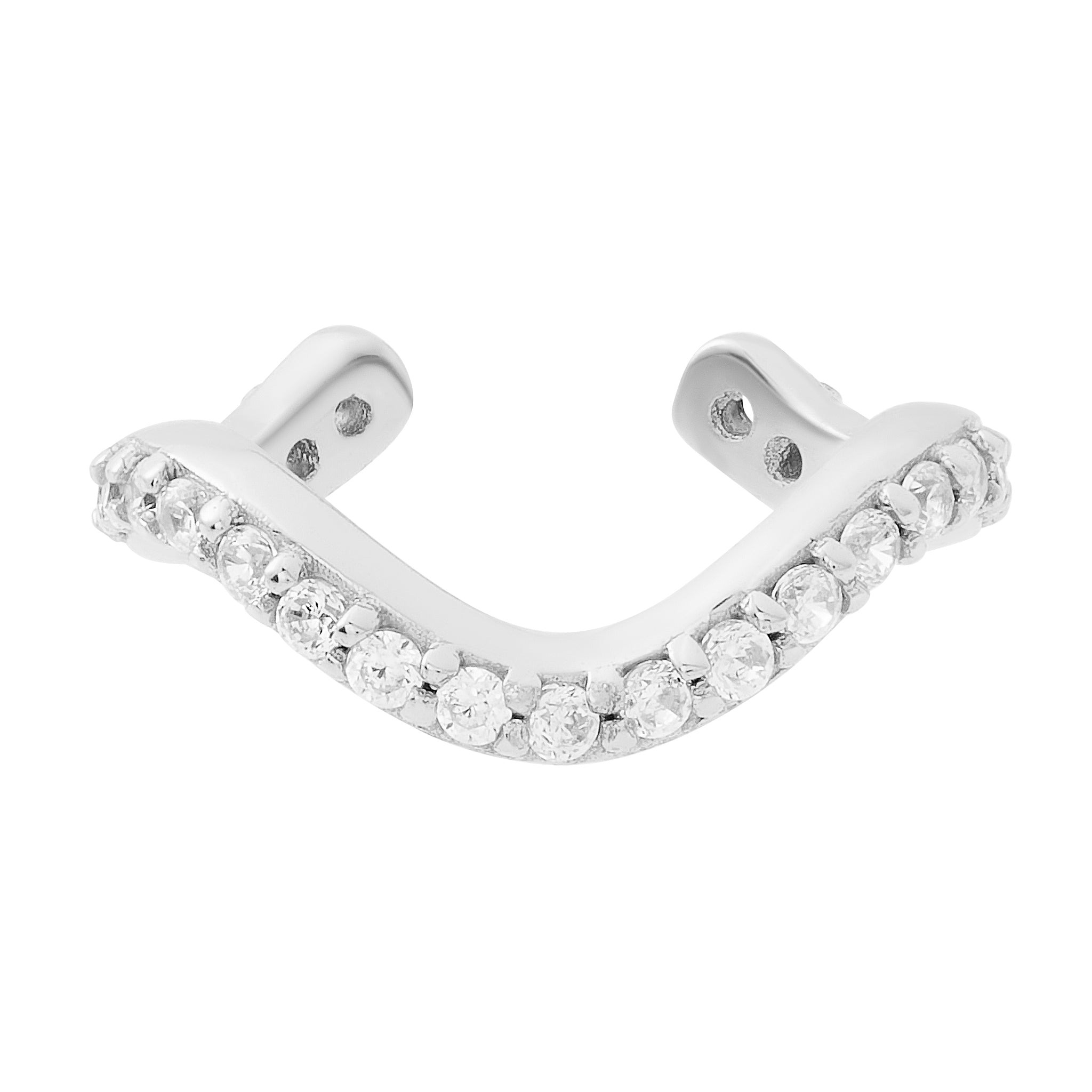 Siren Pavè Ear Cuff - Silver