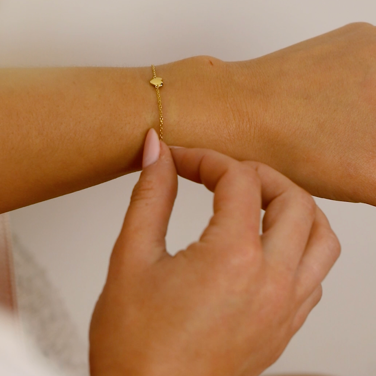 Puffed Heart Bracelet - Gold