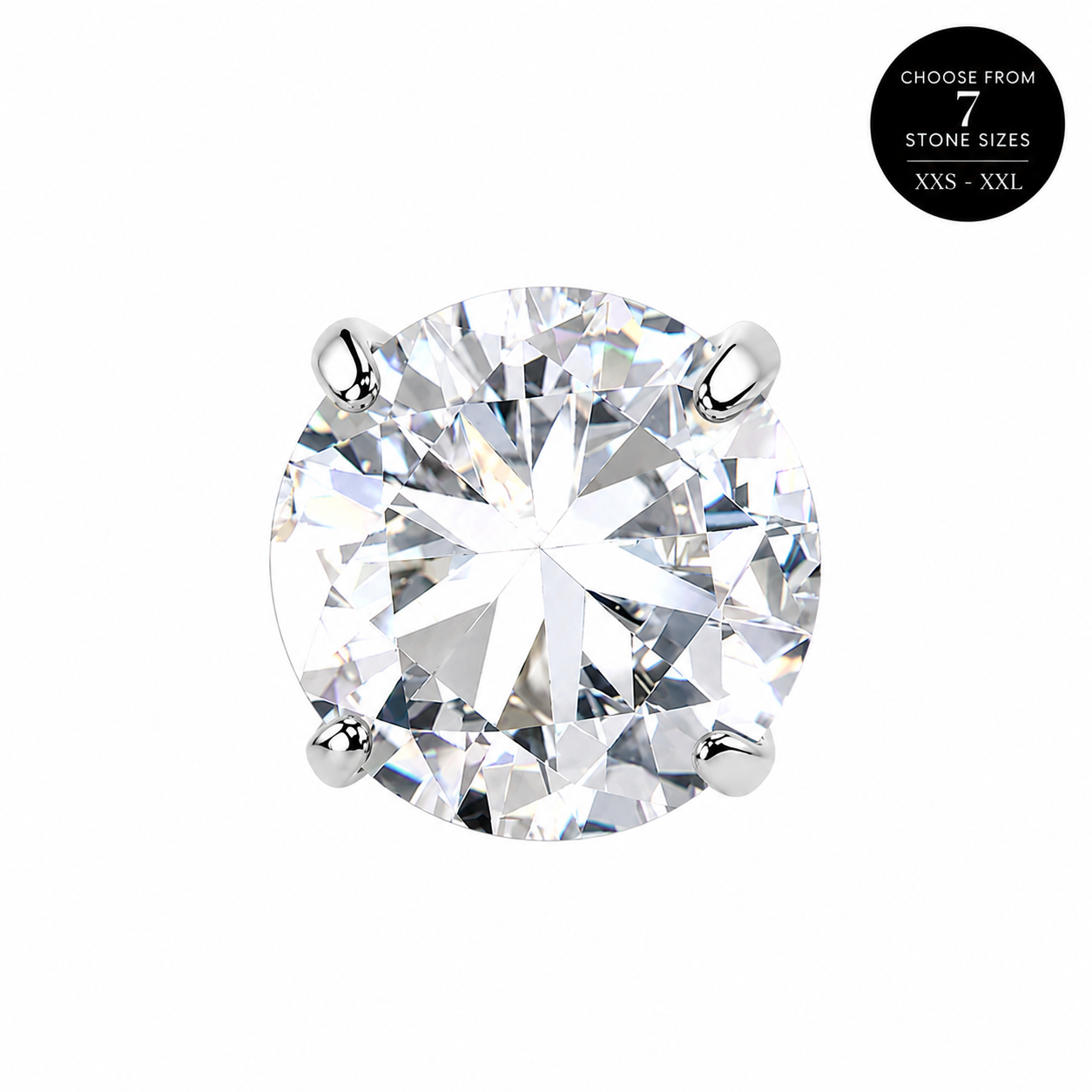 Air Set Crystal Flat Back Labret Silver