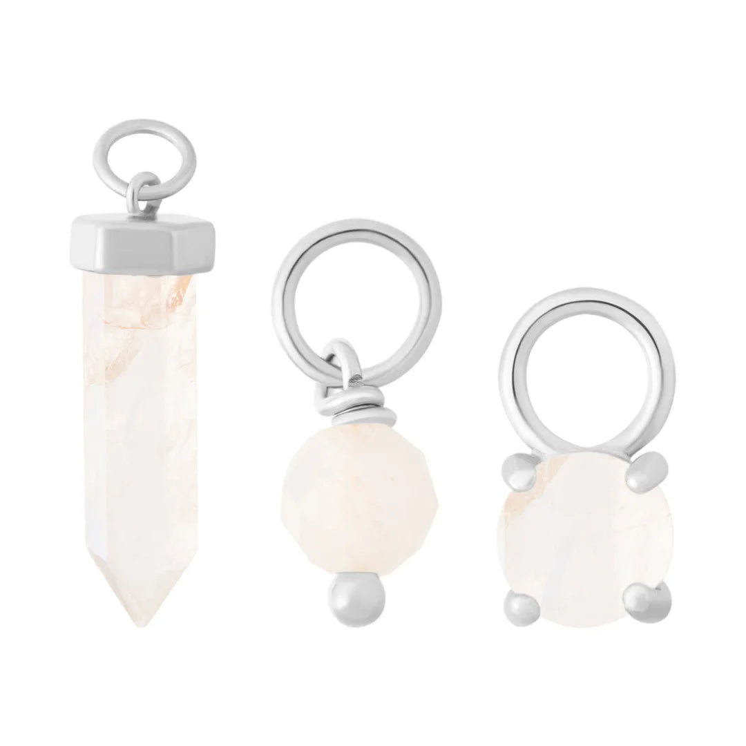 Moonstone Charm Bundle - Silver