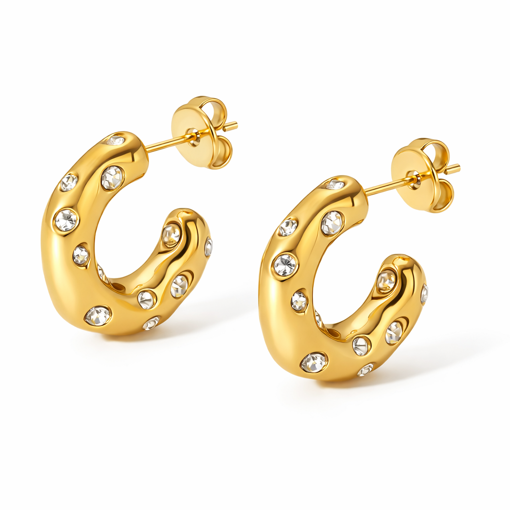 Scatter Curve Hoops Gold