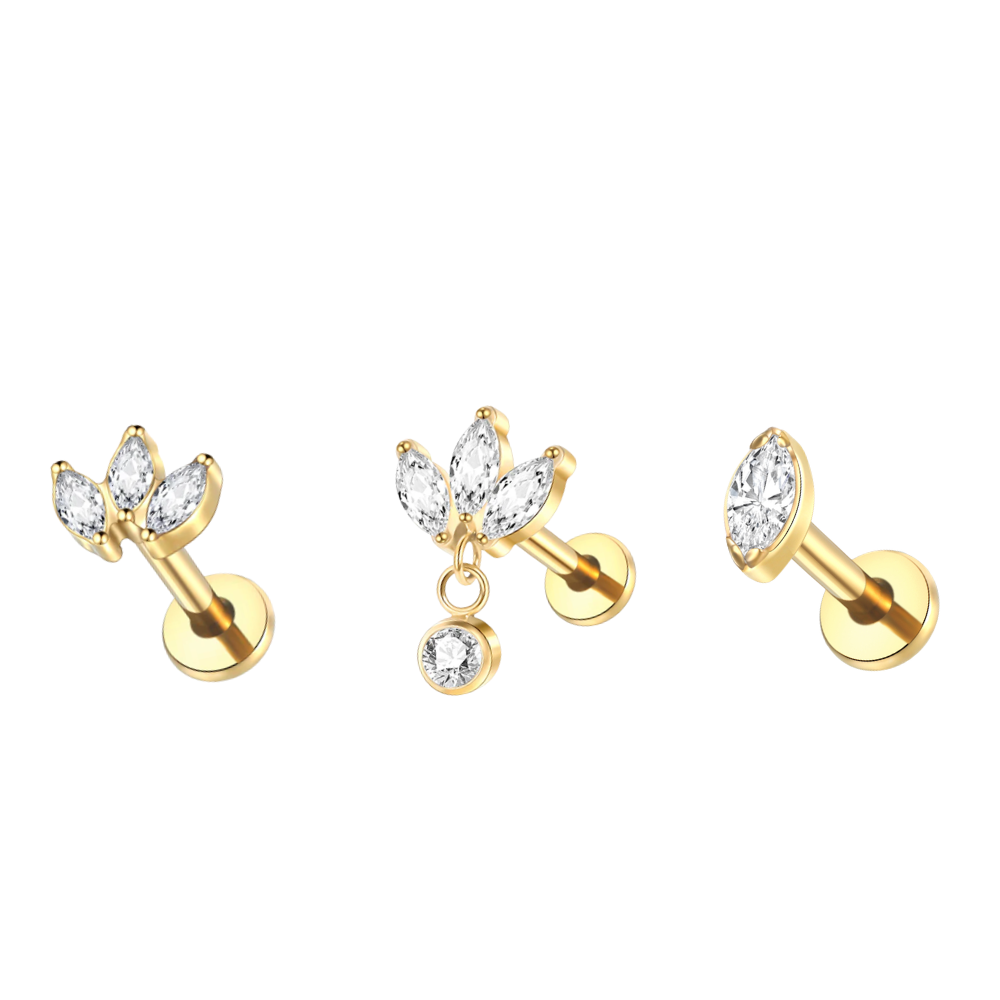 Marquise Stacking Set Gold