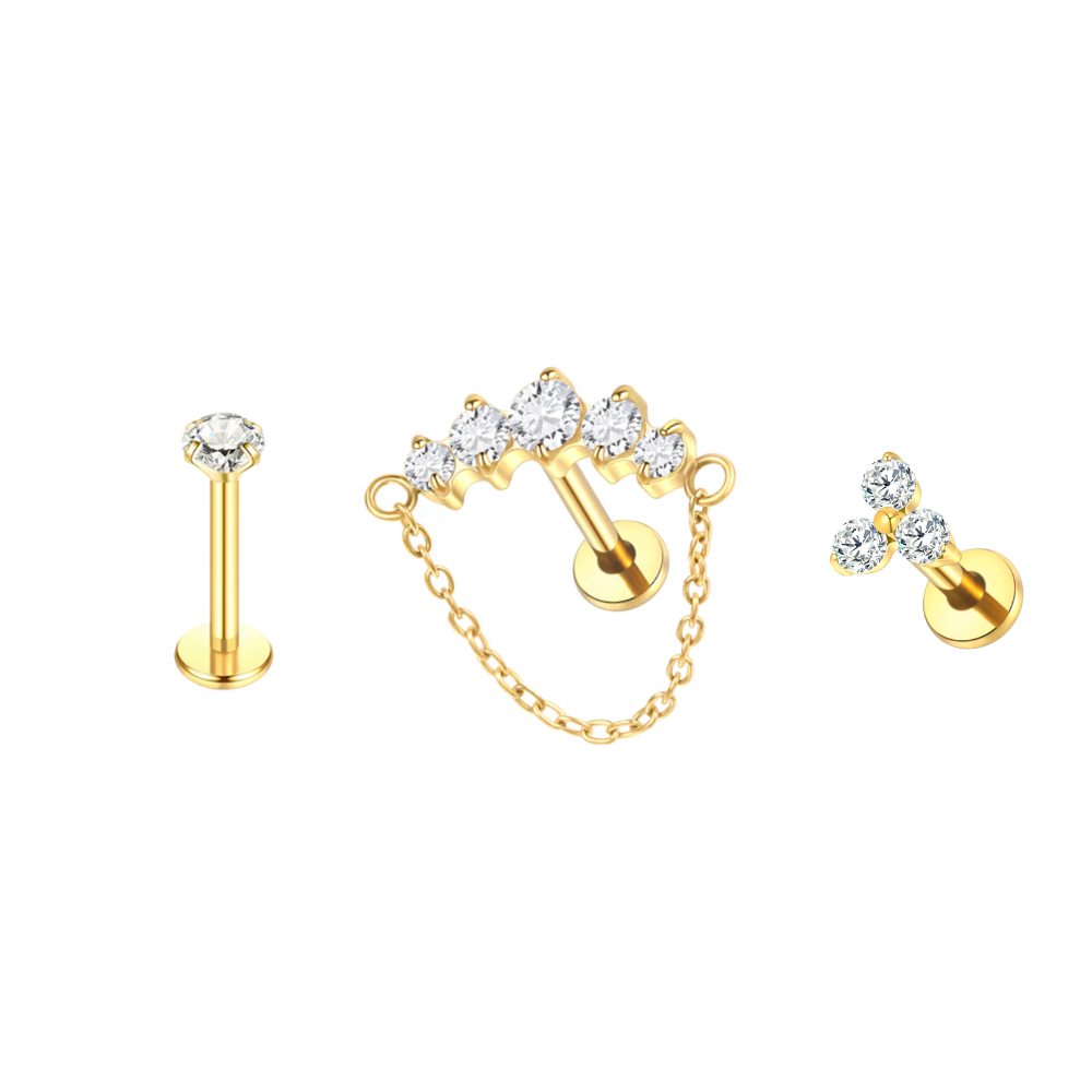 Statement Sparkle Stacking Set Gold