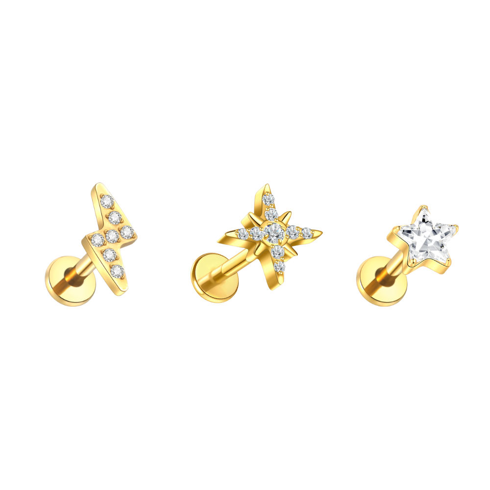 Celestial Sparkle Stacking Set Gold