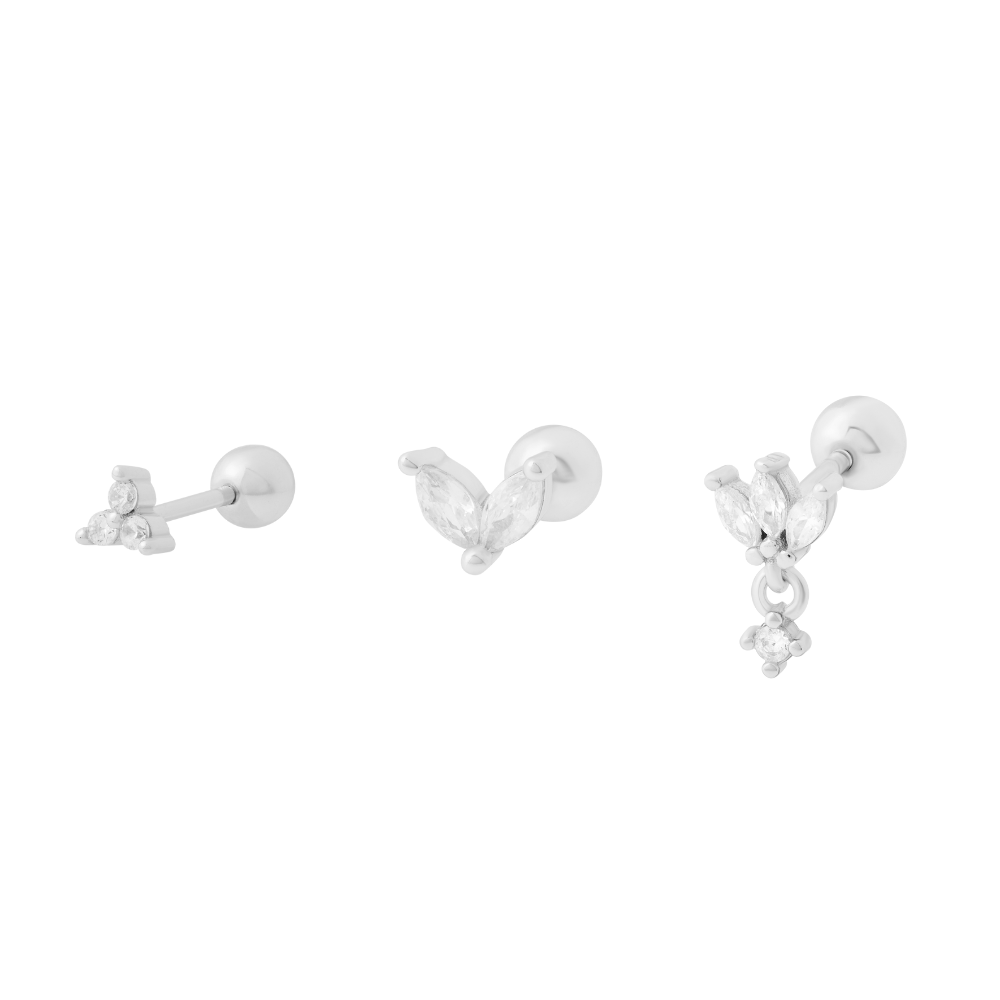 Sparkle Barbell Stacking Set - Silver