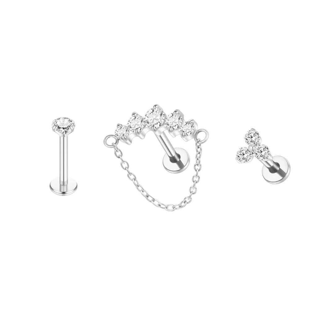 Statement Sparkle Stacking Set Silver