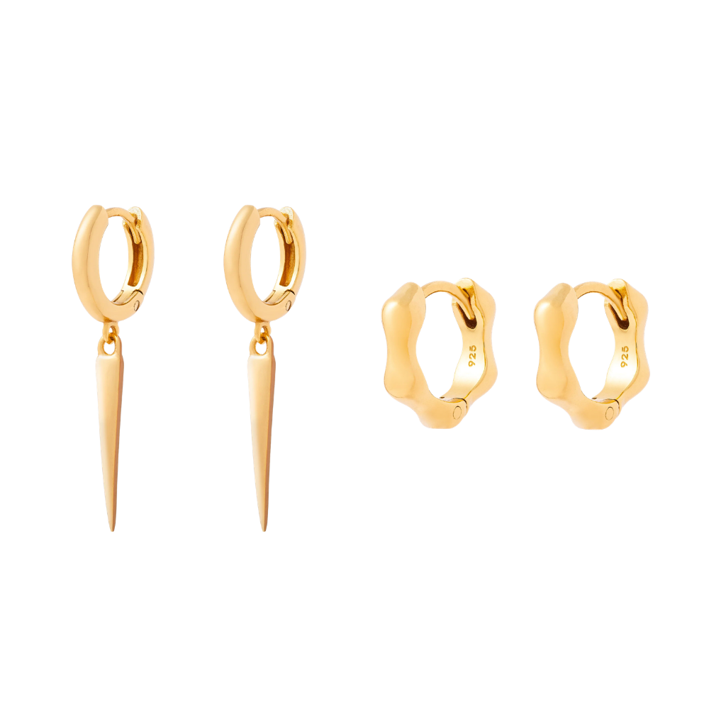 Spiked Stacking Set Gold