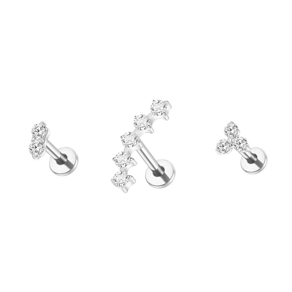 Ultimate Sparkle Stacking Set Silver