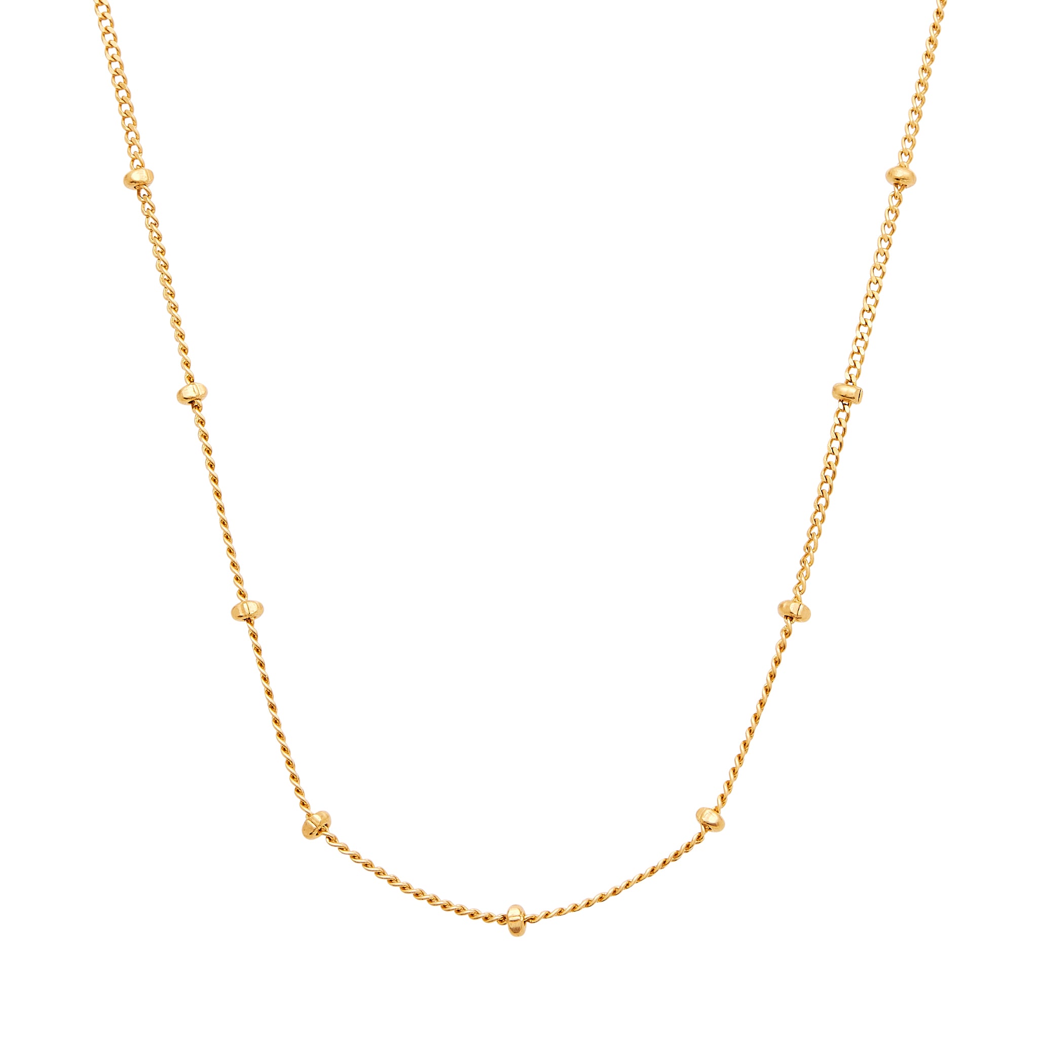Satellite Bobble Chain Necklace Gold
