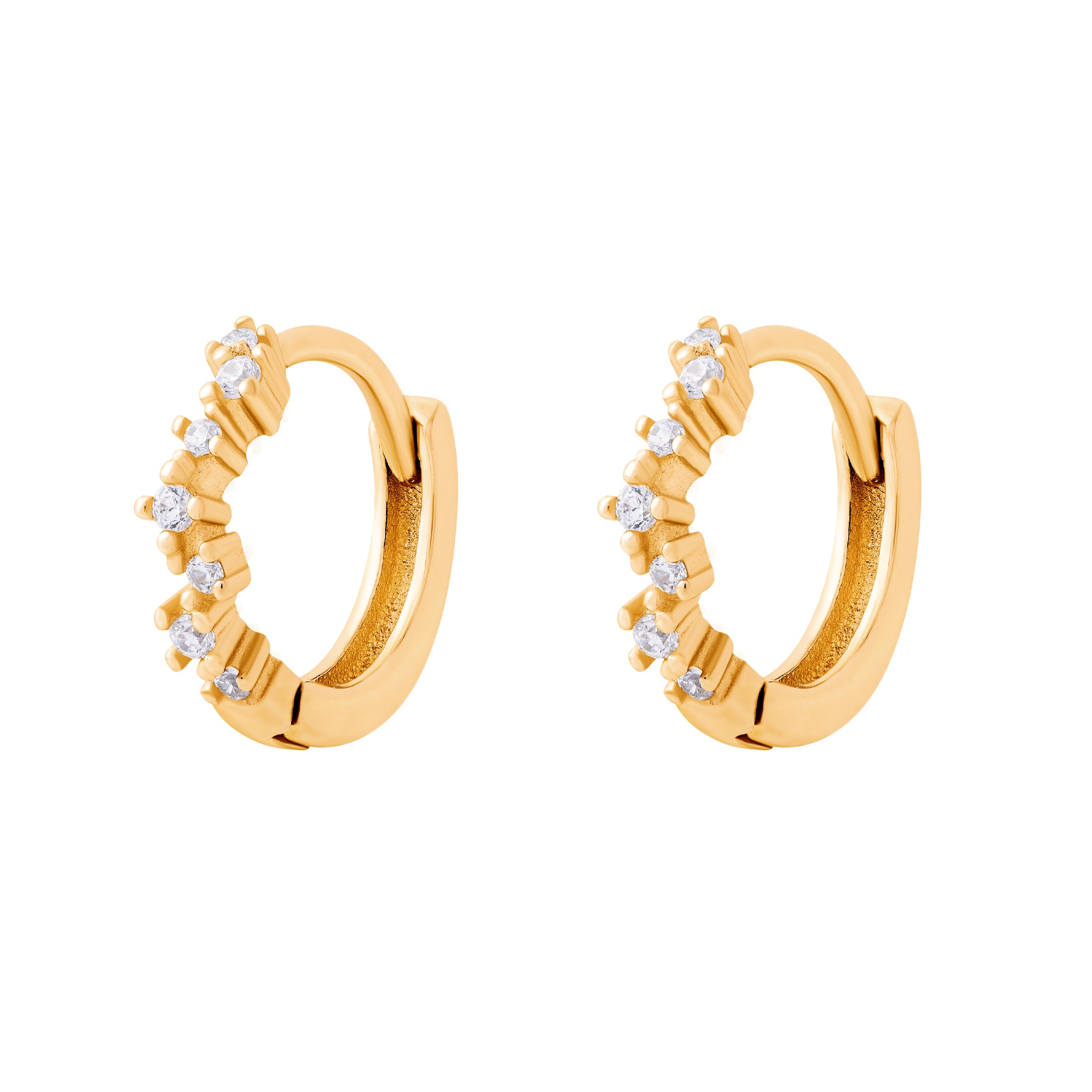 Cluster Huggie Hoops Gold