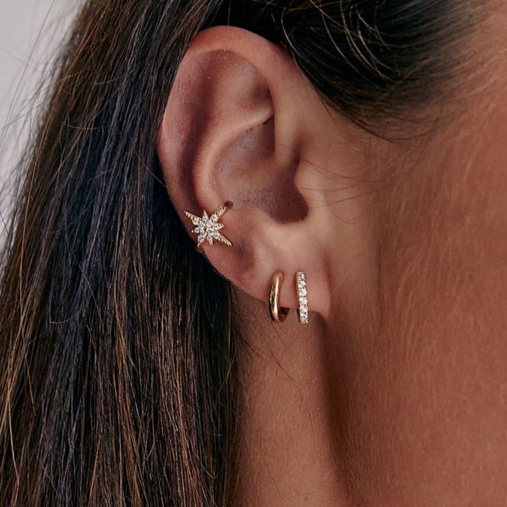 Starburst Ear Cuff Gold