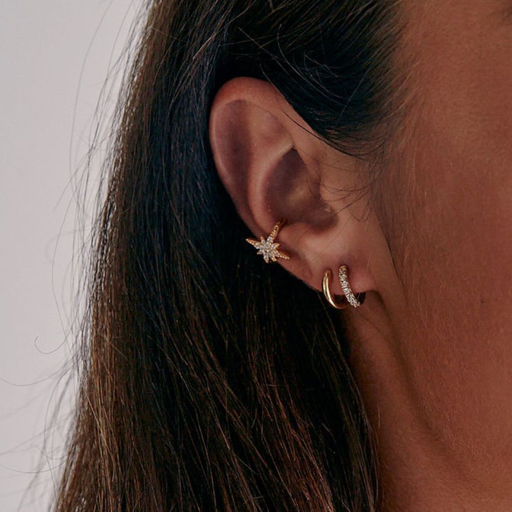 Starburst Ear Cuff Gold