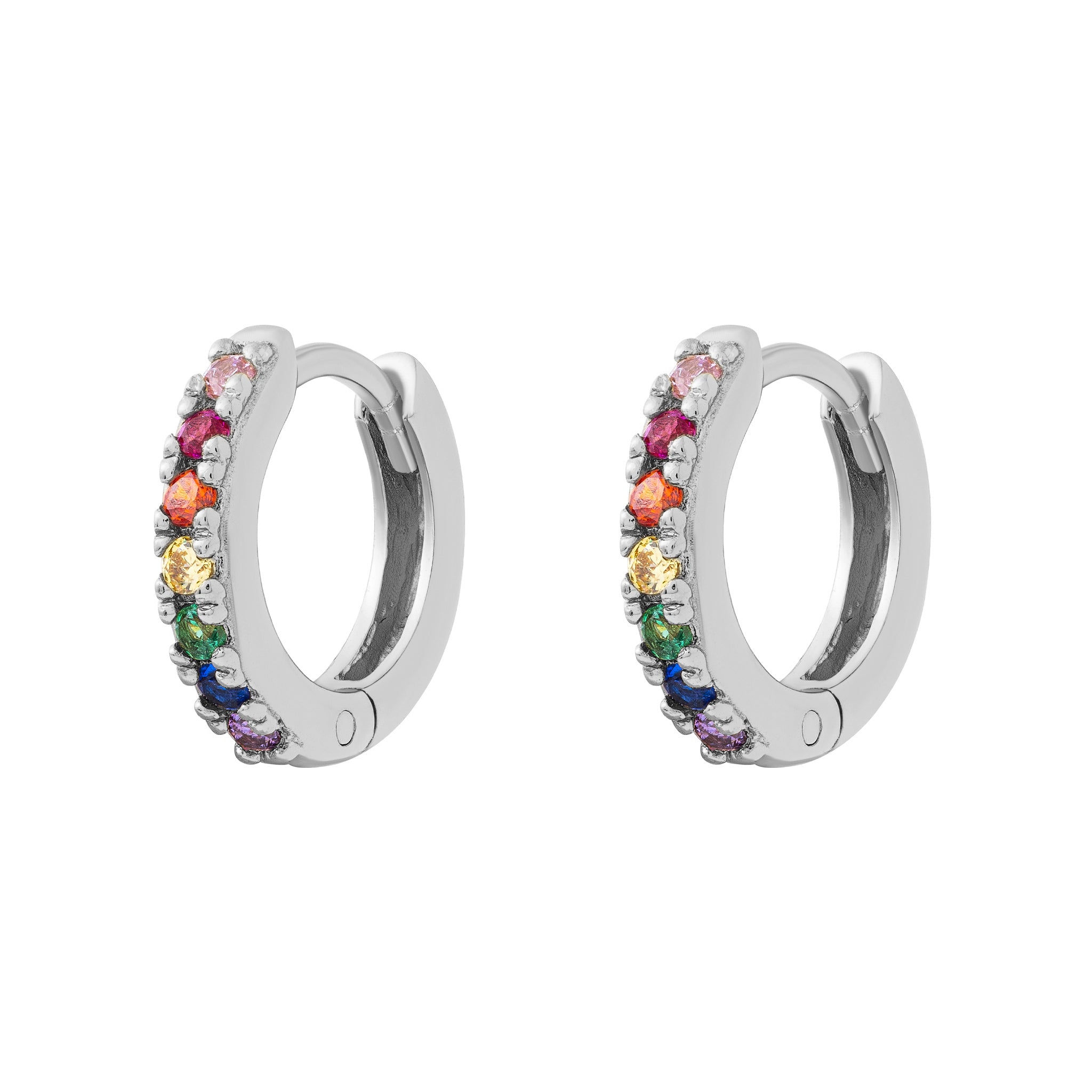 Adorned Huggies Rainbow Silver