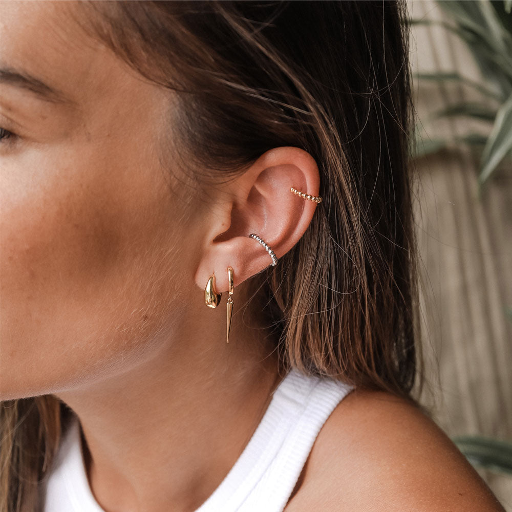 Beaded Ear Cuff Gold