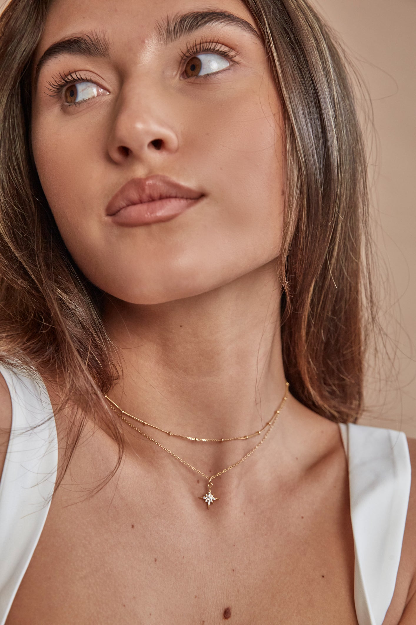 Starburst Pendant Necklace Gold