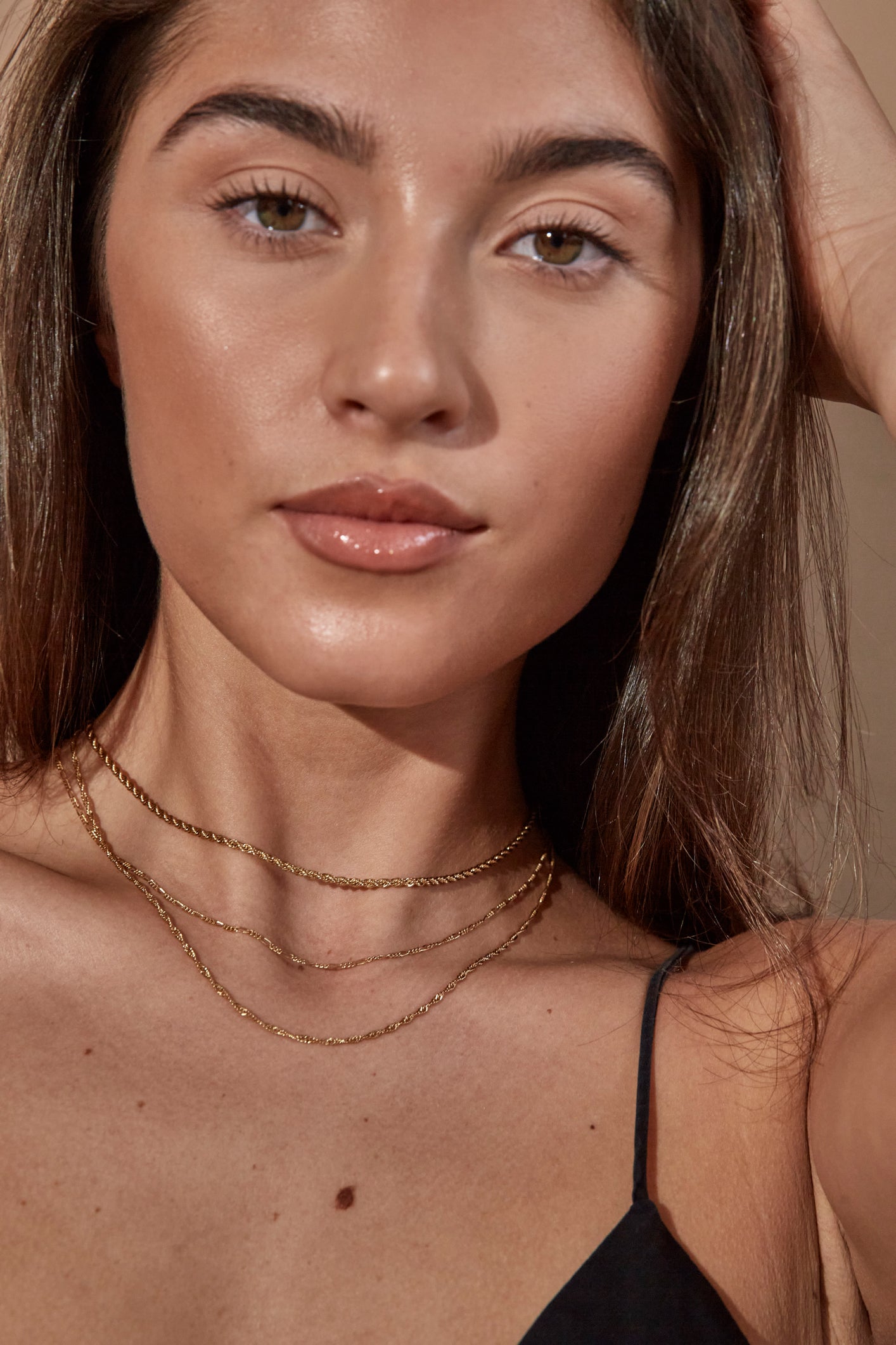 Singapore Twist Chain Necklace Gold