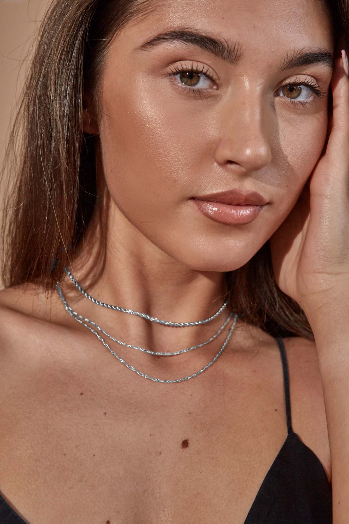 Singapore Twist Chain Necklace Silver