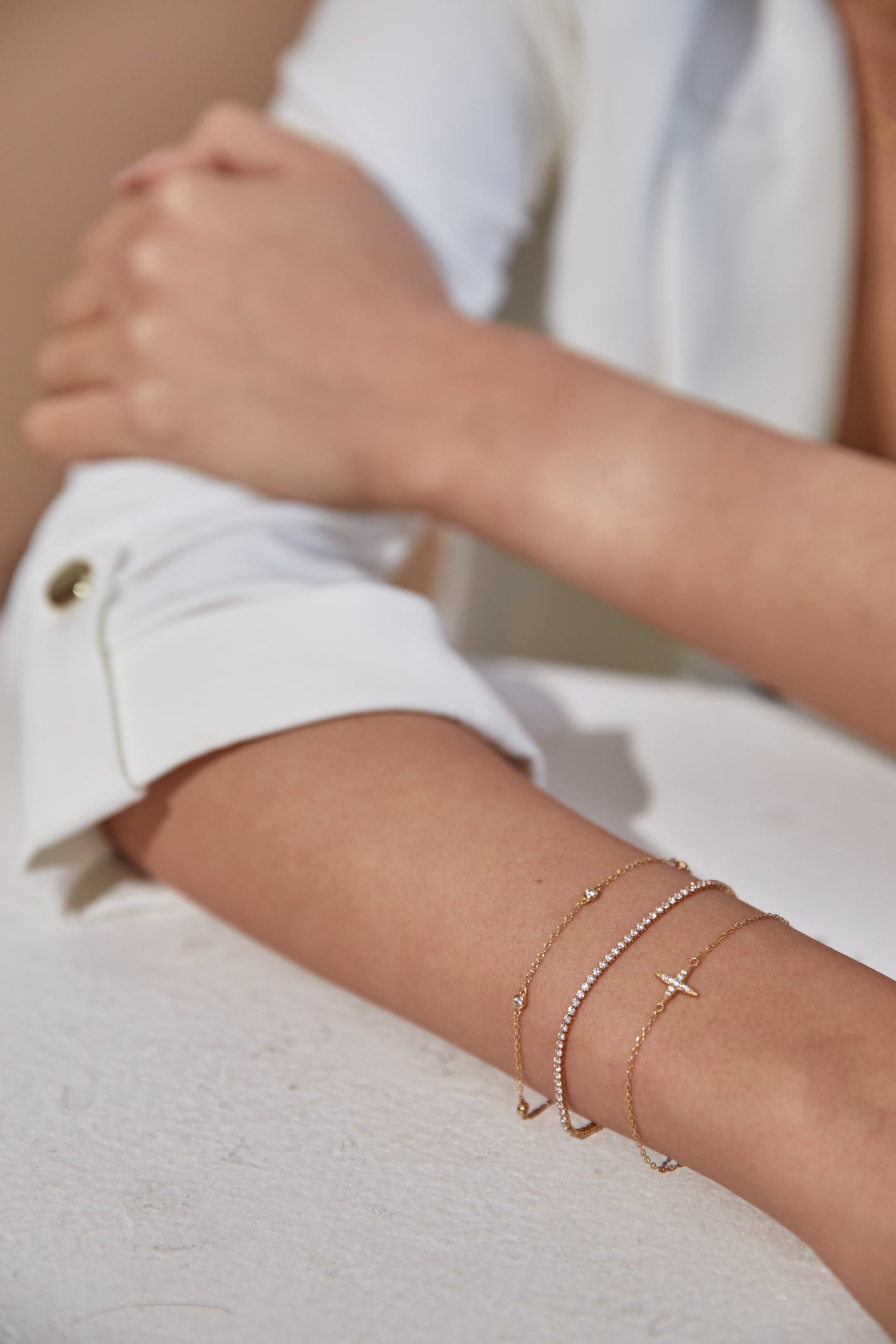 Tennis Chain Bracelet Gold