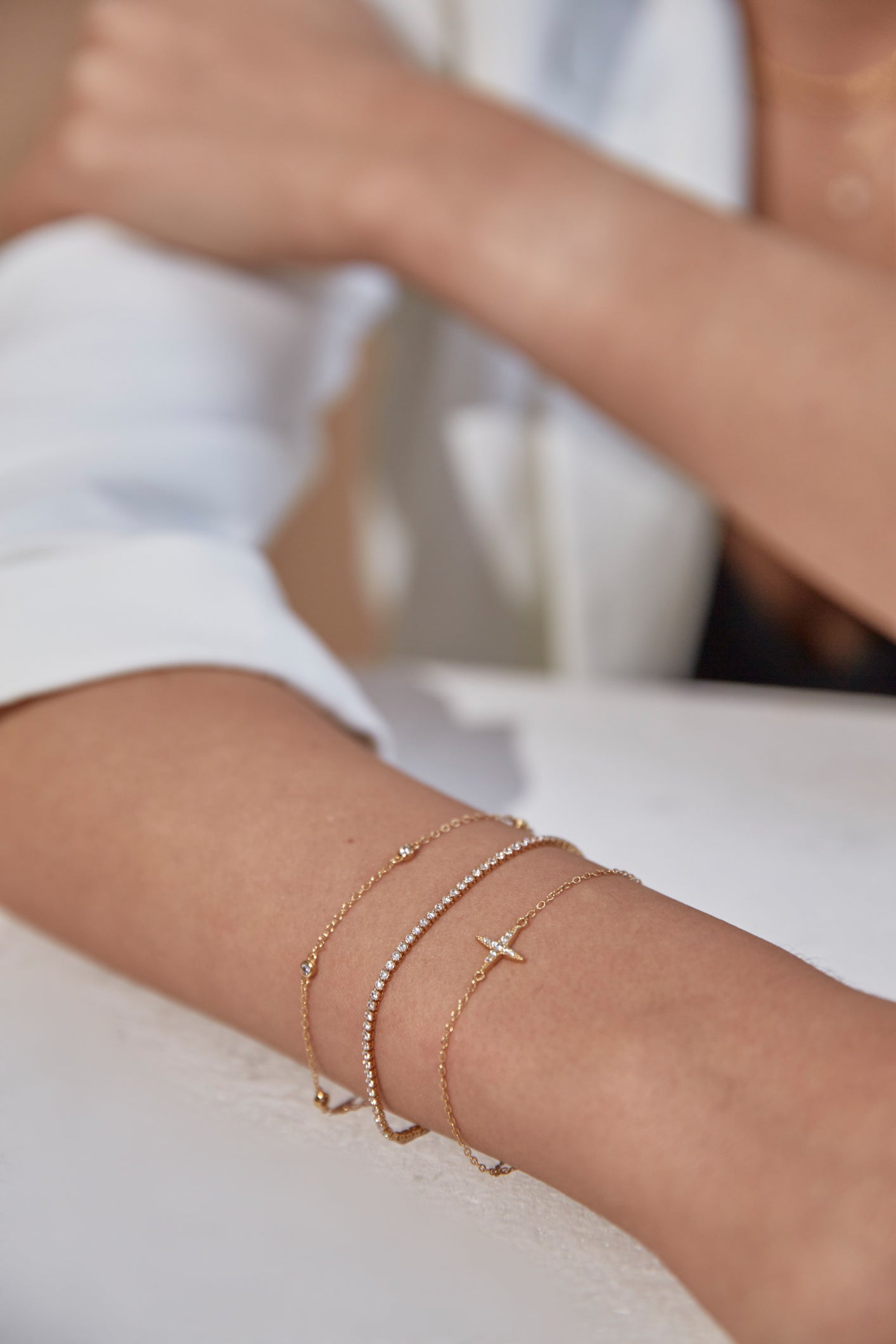 Tennis Chain Bracelet Gold