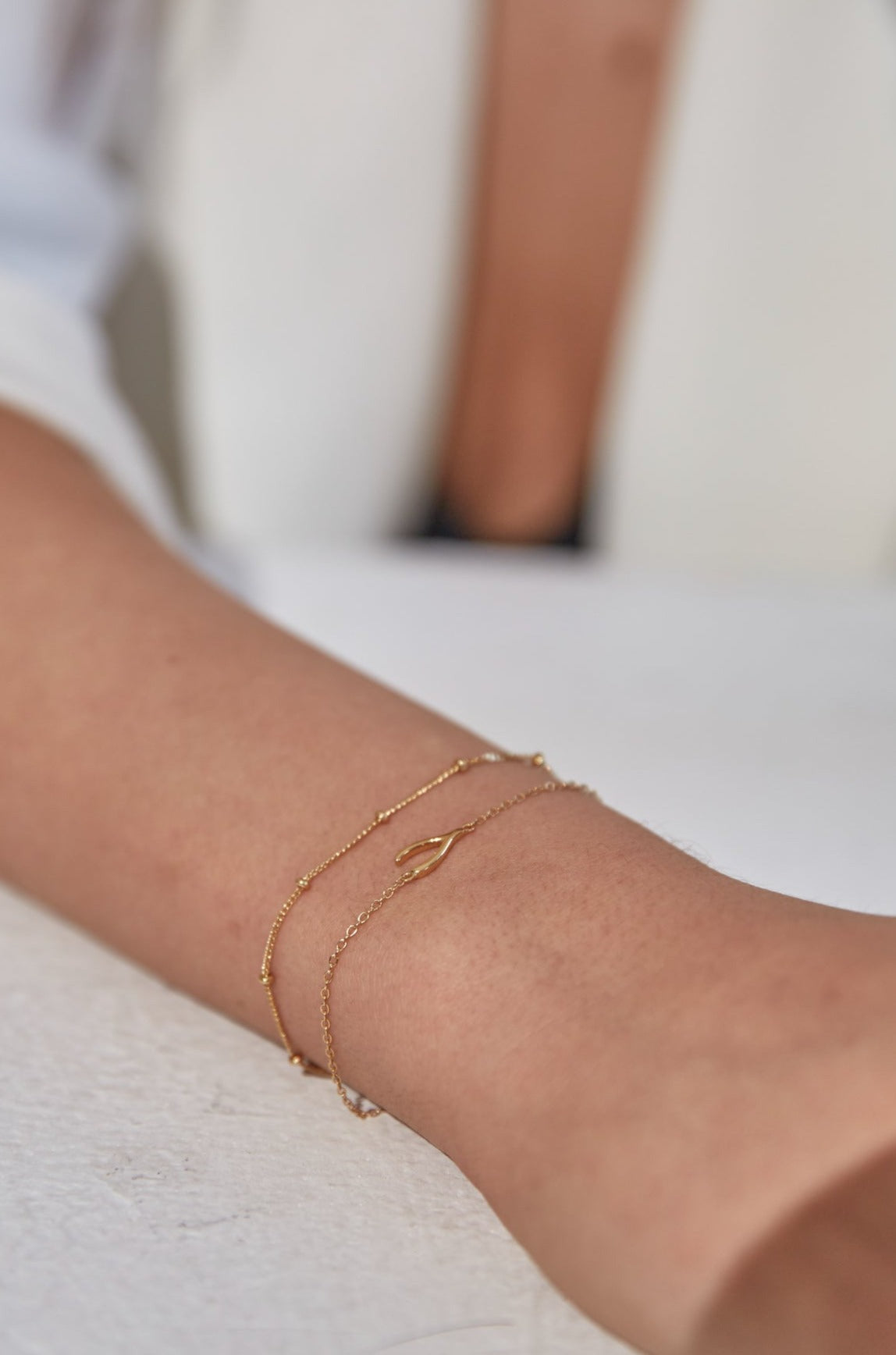 Wishbone Bracelet Gold