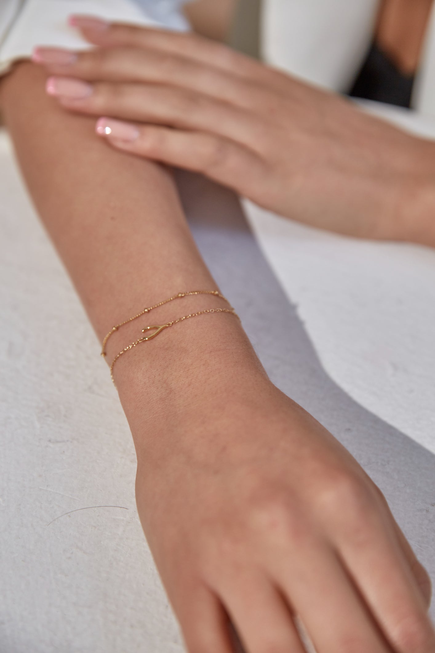 Satellite Bobble Chain Bracelet Gold