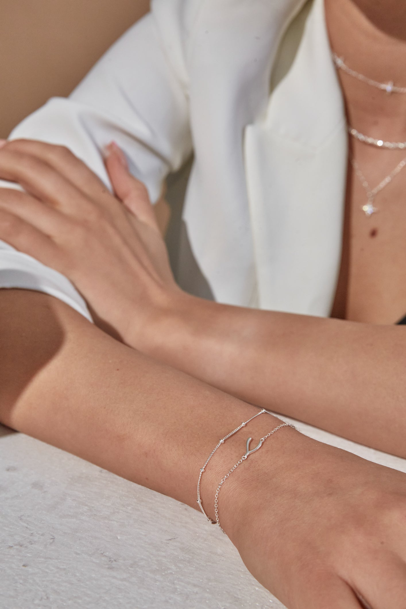 Wishbone Bracelet Silver