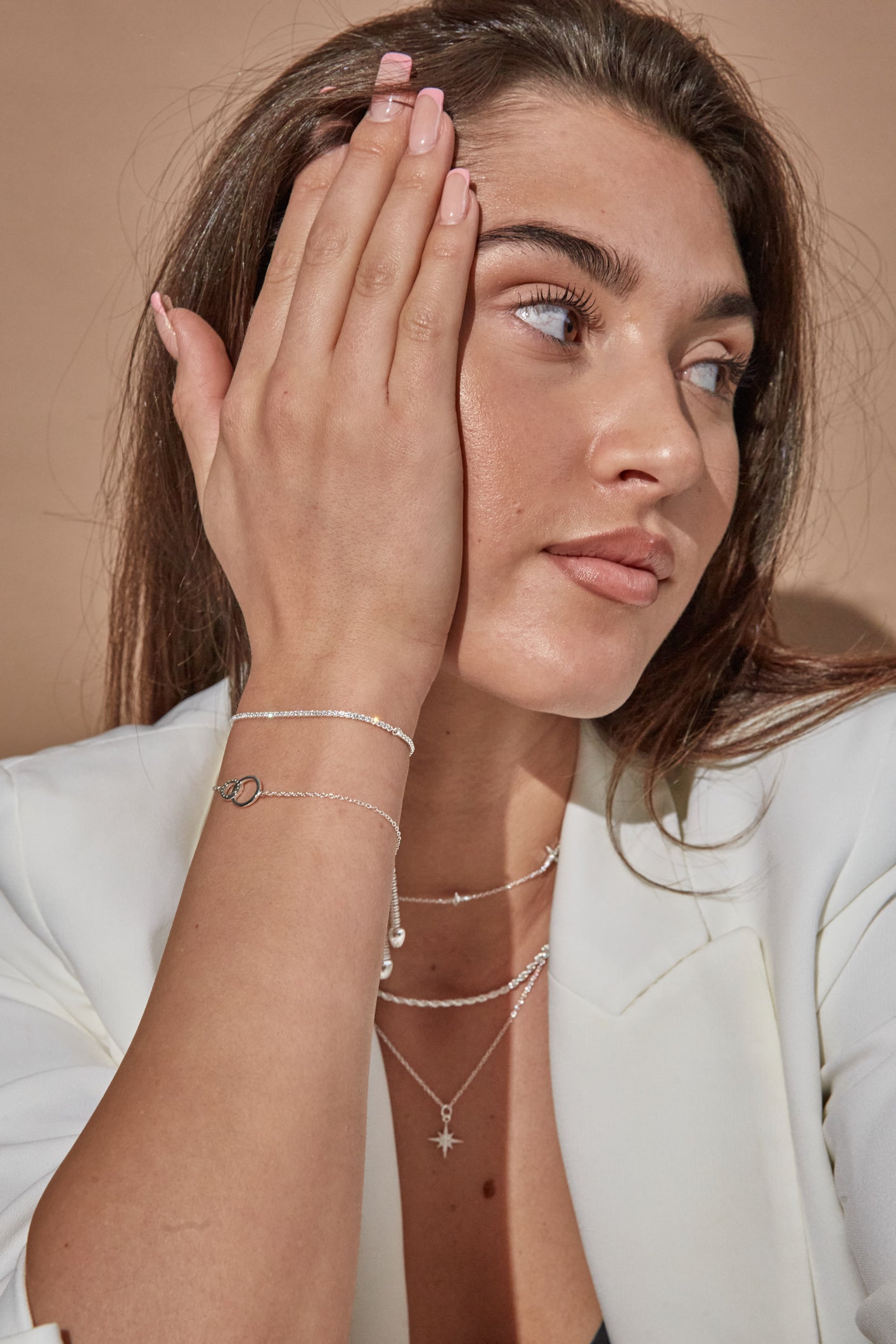 North Star Choker Necklace Silver