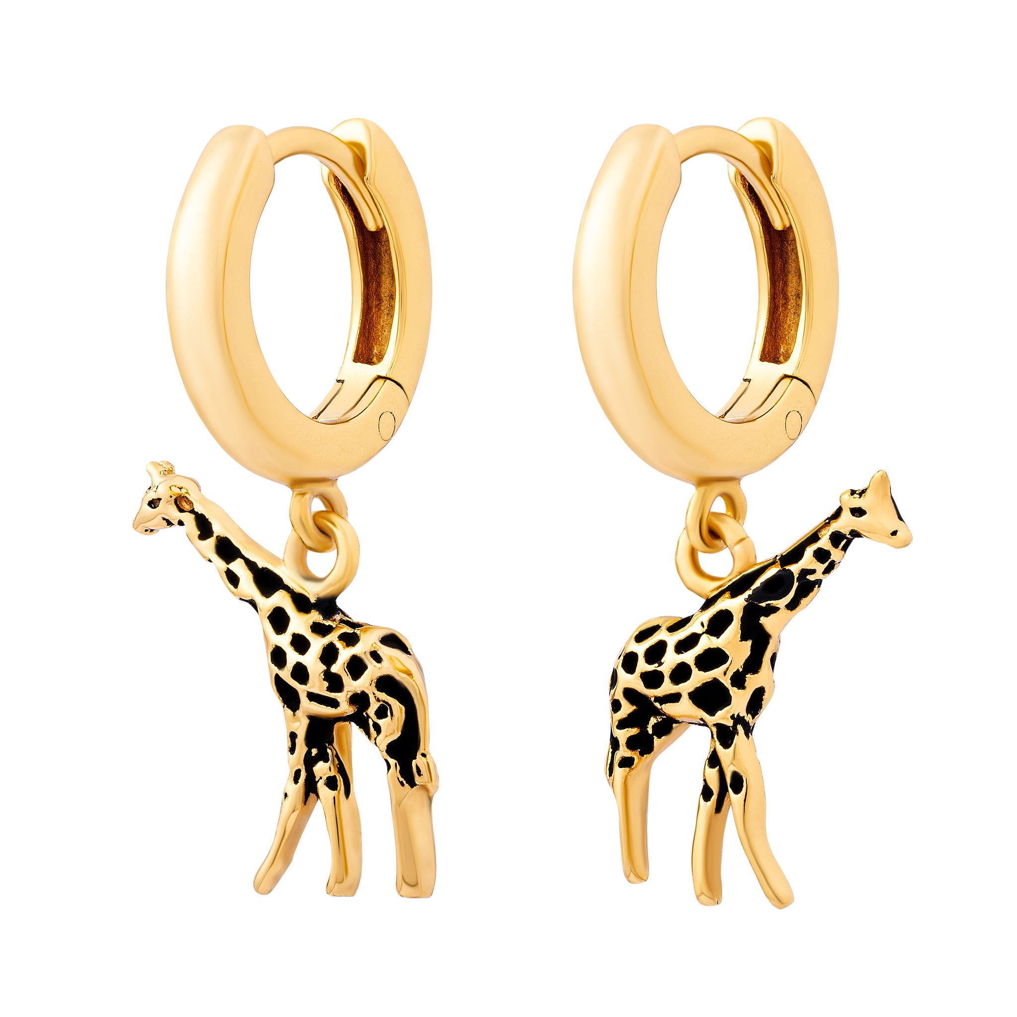 Giraffe Huggie Earrings Gold