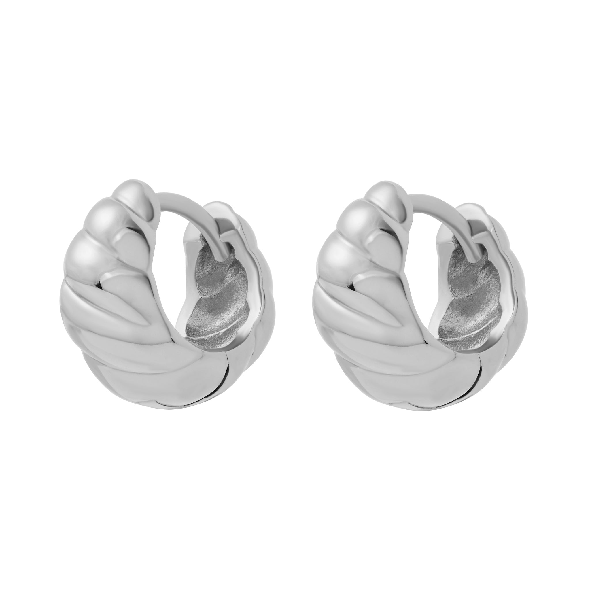 Croissant Tapered Huggies Silver