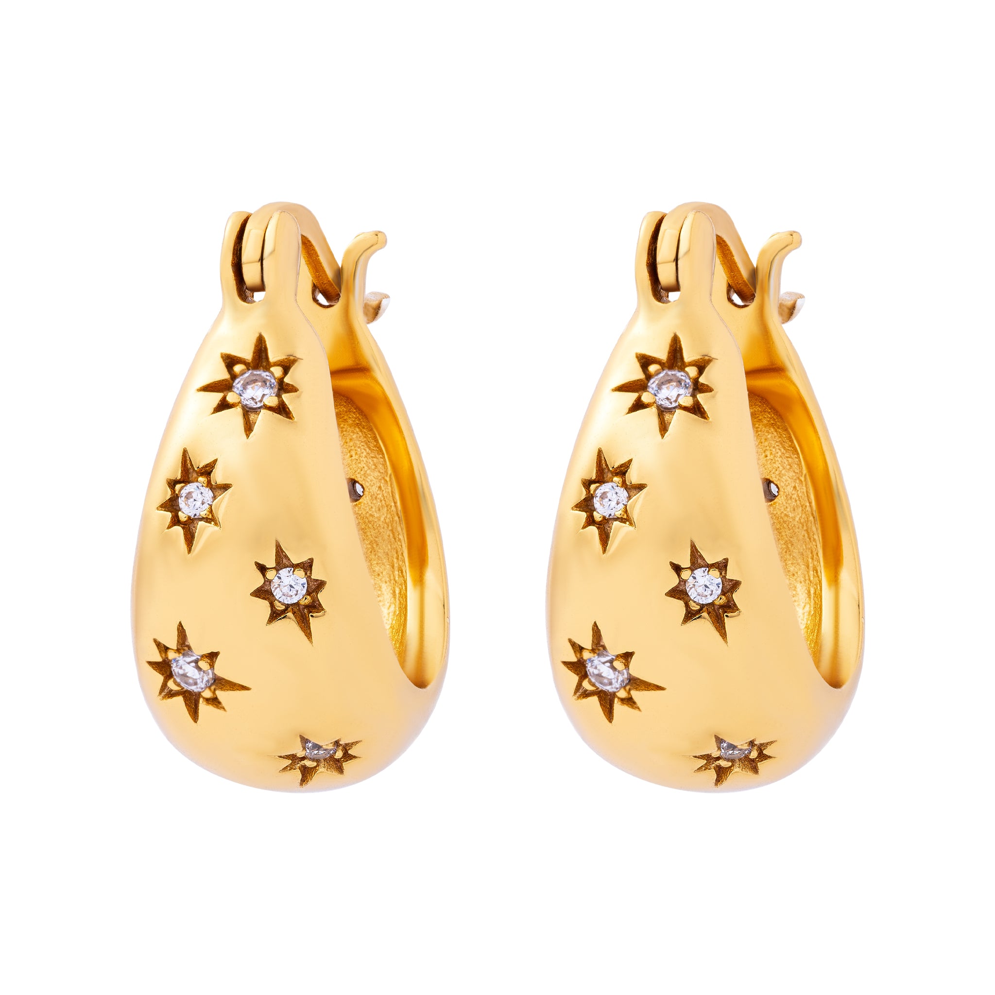 Celestial Dome Hoops Gold