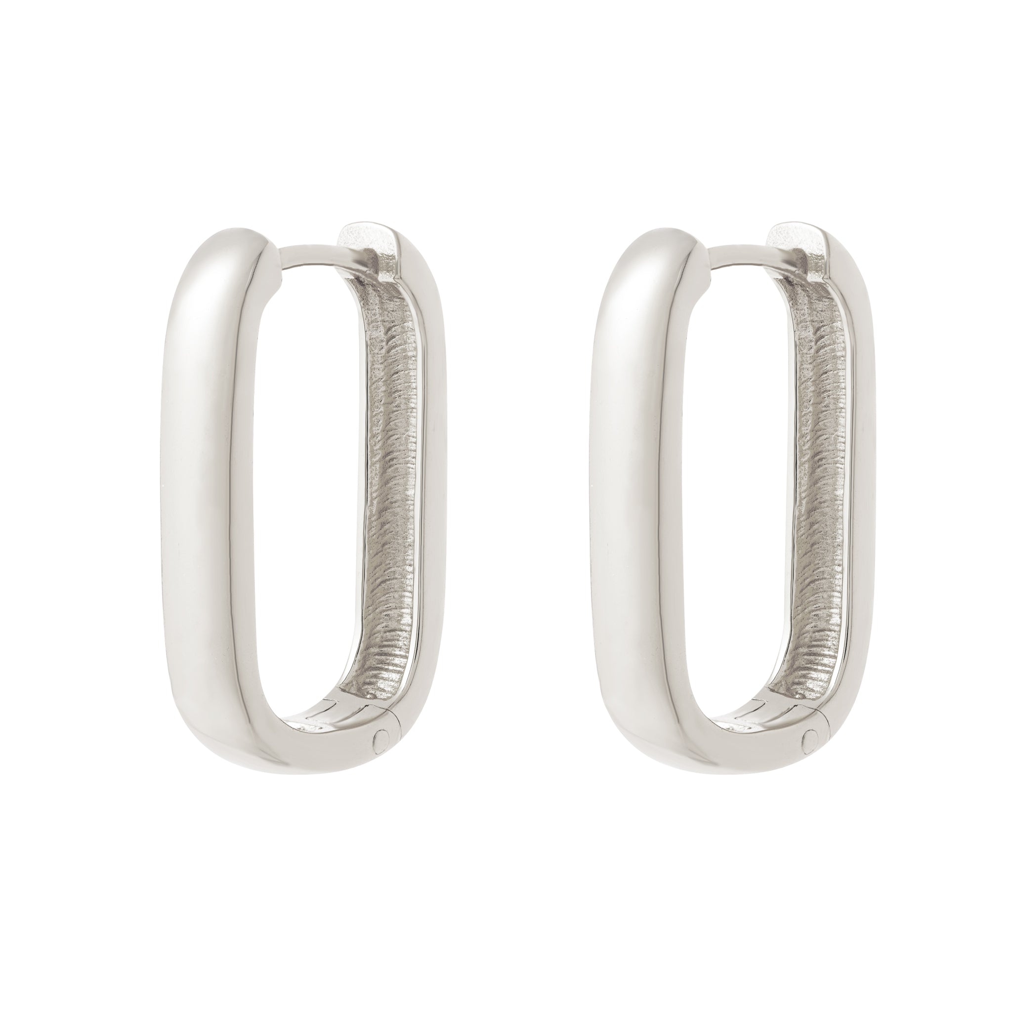 Oval Hoops Silver